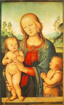  san - Madonna mit Kind und wenig St John 1505 Renaissance Pietro Perugino